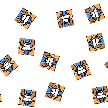 Hoover dam vector seamless pattern 스톡 일러스트