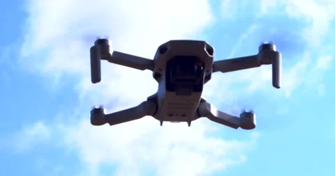 Hoovering dji drone in the sky Stock Footage 196911294