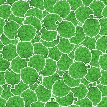 Hop Beer pattern seamless. Hops seed background. vector texture Stock Illustration