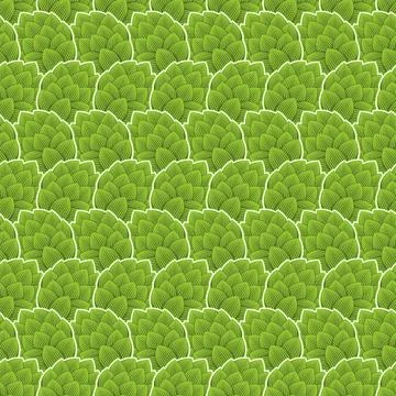 Hop Beer pattern seamless. Hops seed background. vector texture Stock Illustration