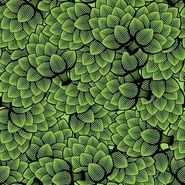 Hop Beer pattern seamless. Hops seed background. vector texture Stock Illustration