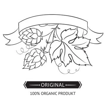 Hop emblems and labels. Stock Illustration