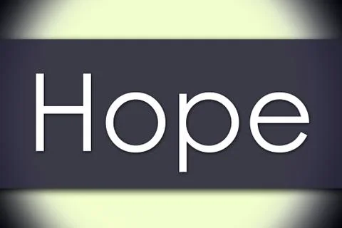 Hope - business concept with text Stock Illustration