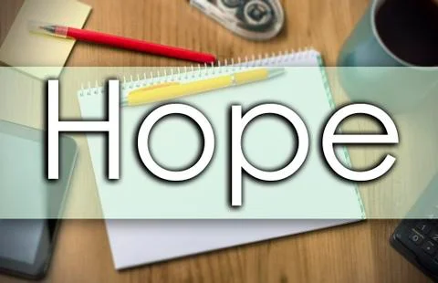 Hope -  business concept with text Stock Illustration