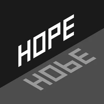 Hope concept, dark room Stock Illustration