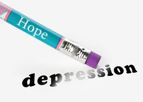 Hope erase depression Stock Illustration