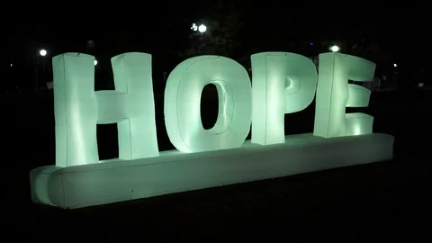Hope Inflatable Sign Stock-Footage 117750837