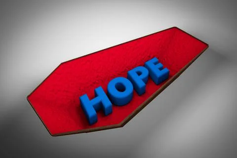 Hope inside a coffin demonstrating lost hope concept. 3D illustration Illustrazione stock