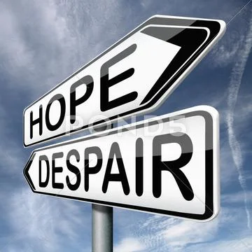 Hope or despair Stock Illustration