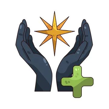 Hope with plus sign illustration Illustrazione stock