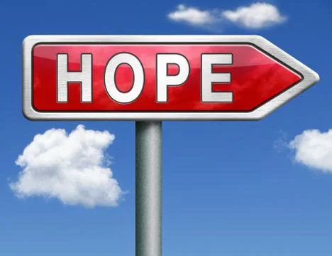 Hope road sign arrow Stock Illustration