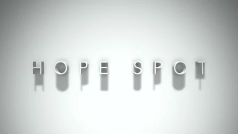 Hope spot 3D title animation with shadows on a white background Video stock 297572239