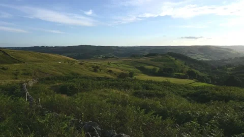 Hope valley  Derbyshire pan left to right Stock Footage 137785136