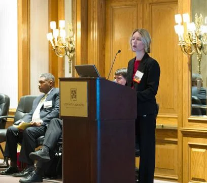 HOPE VI Program for public housing revitalization: panel discussion at L E... Stock Photos