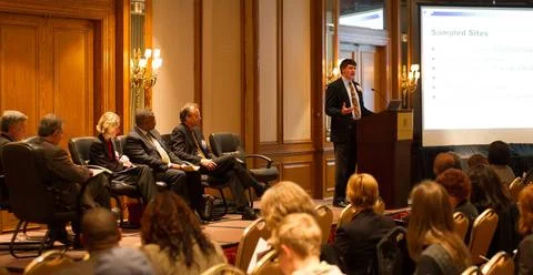 HOPE VI Program for public housing revitalization: panel discussion at L E... Stock Photos