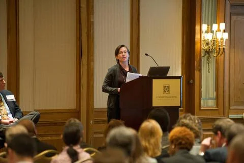 HOPE VI Program for public housing revitalization: panel discussion at L E... Stock Photos