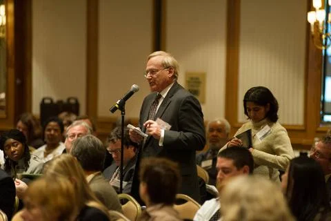 HOPE VI Program for public housing revitalization: panel discussion at L E... Stock Photos