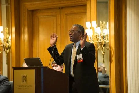 HOPE VI Program for public housing revitalization: panel discussion at L E... Stock Photos