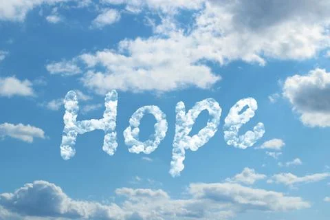 Hope word on cloud Illustrazione stock