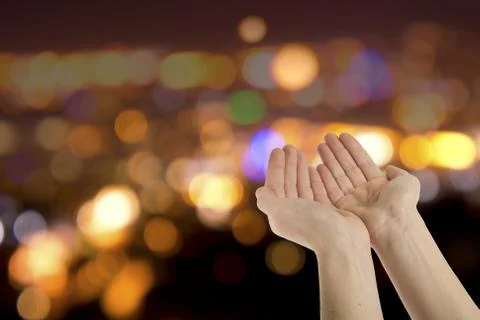 Hopefully held hands Stock Photos