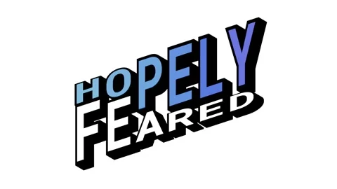 HOPELY vs FEARED, 3D Text Animation in Isometric View with Opposite Word Motion Video stock 314263566