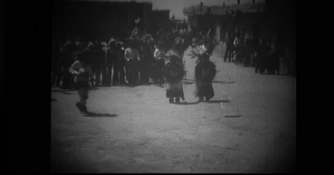 Hopi Indians performing native dance Stock Footage 43393306