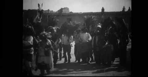 Hopi Indians performing native dance Stock Footage 43393369