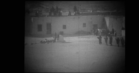 Hopi Indians performing native dance Stock Footage