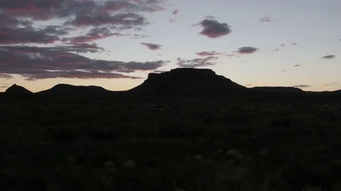 Hopi Reservation Mesa with Clouds at Sunset Stock Footage 84146909