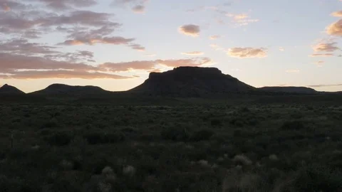 Hopi Reservation Mesa with Clouds at Sunset Stock Footage 84147082