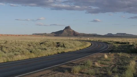 Hopi Reservation Mesa with Clouds at Sunset Stock Footage 84147560