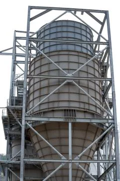 Hopper Bottom Silos Stock Photos