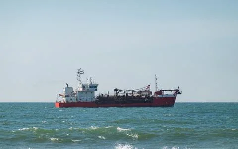 Hopper dredger ship Stock Photos