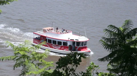 Hopper Ferry On Brisbane River Stock Footage 35888243