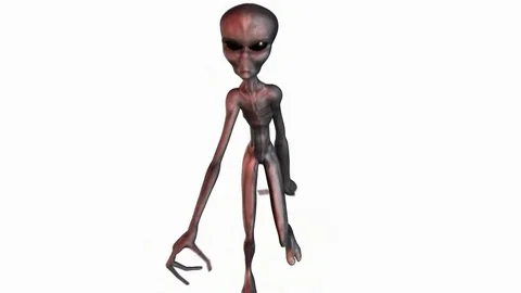 Hopping Alien Stock Footage 82397162