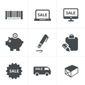 Hopping icons Vector Stock Illustration