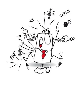 Hopping mad Stock Illustration