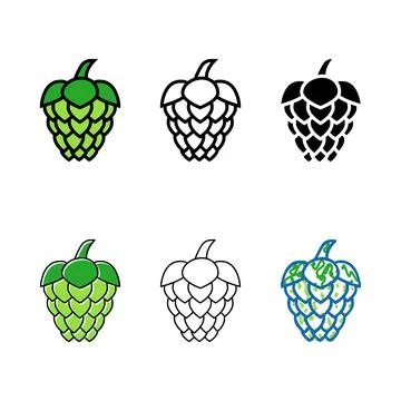Hops beer variations production color icon vector Stock Illustration