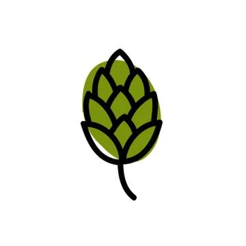 Hops doodle icon, vector illustration Stock Illustration