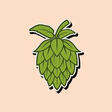 Hops flower Logo Stock Illustration