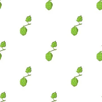 Hops pattern seamless vector Stock Illustration