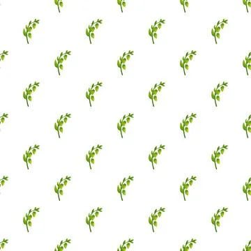 Hops plant branch repeating pattern seamless background Illustrazione stock