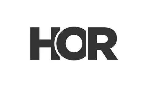 HOR logo design template with strong and modern bold text. Initial based ve.. Stock Illustration