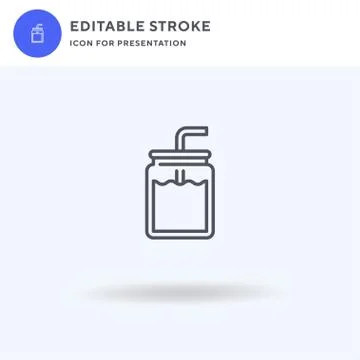 Horchata icon vector, filled flat sign, solid pictogram isolated on white, logo Stock Illustration