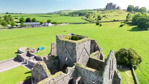 Hore Abbey Drone Flyover in 4K | Medieval Ruins near Cashel, Ireland Video stock 325671018
