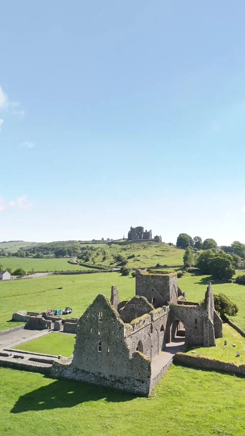 Hore Abbey Drone Flyover in 4K Video stock 325671081