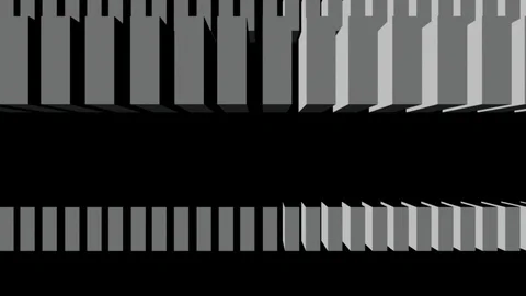 Horisontal 3d blockcode Stock Footage 98026472