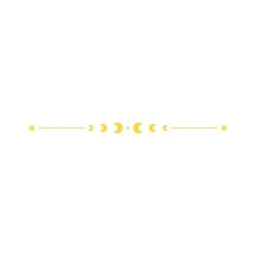 Horizon celestial divider border cartoon vector illustration Ilustración de archivo