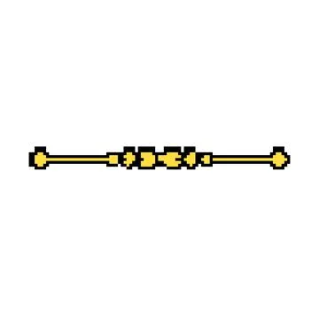 Horizon celestial divider border pixel art vector illustration Stock Illustration