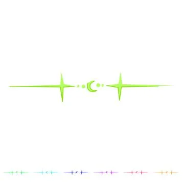 Horizon celestial divider border vector cartoon graphic イラスト素材